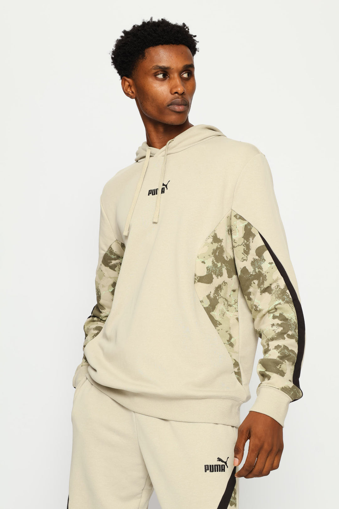 Camo Fleece Tracktop - Grey