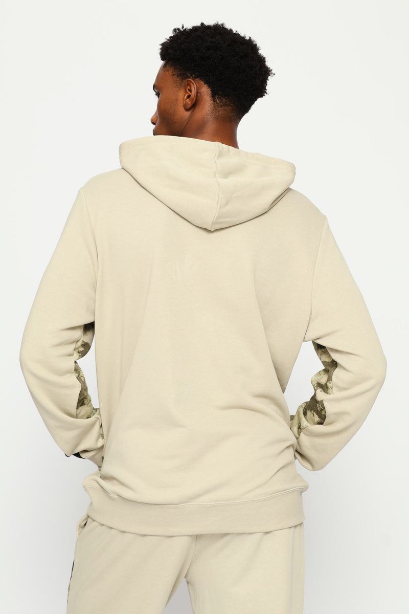 Camo Fleece Tracktop - Grey