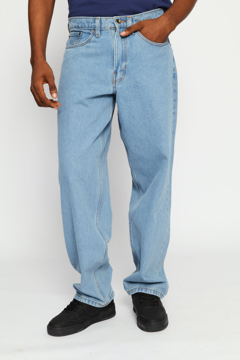 Check-5 Loose Denim Pant - Stonewash