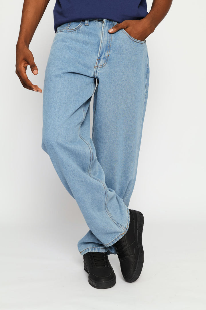 Check-5 Loose Denim Pant - Stonewash