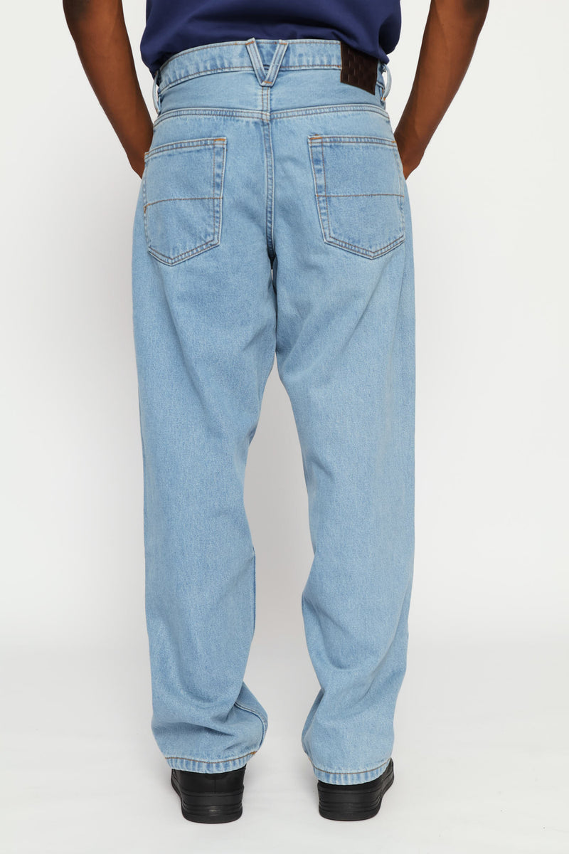 Check-5 Loose Denim Pant - Stonewash