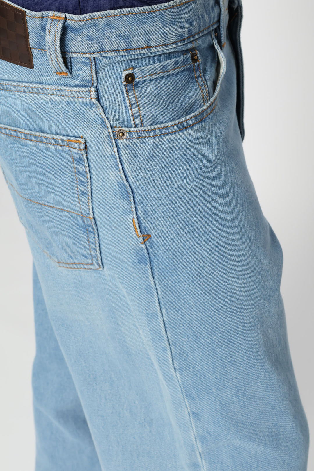 Check-5 Loose Denim Pant - Stonewash