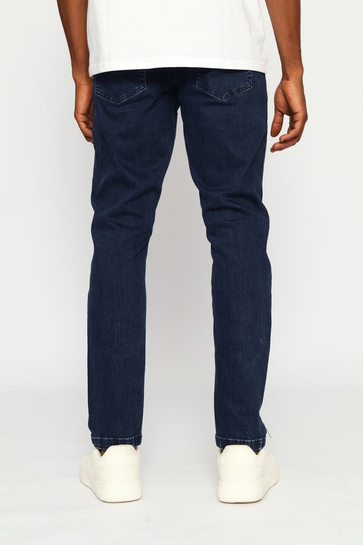 Peter Slim Leg Denim - Blue/Black