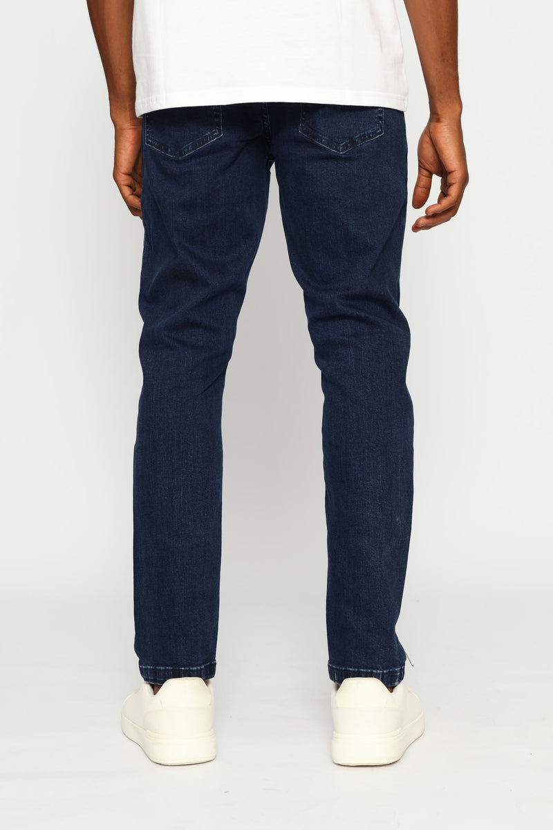 Peter Slim Leg Denim - Blue/Black