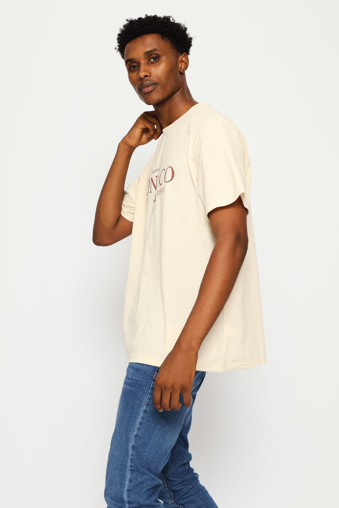 Monaco Basic Print Tee - Ecru