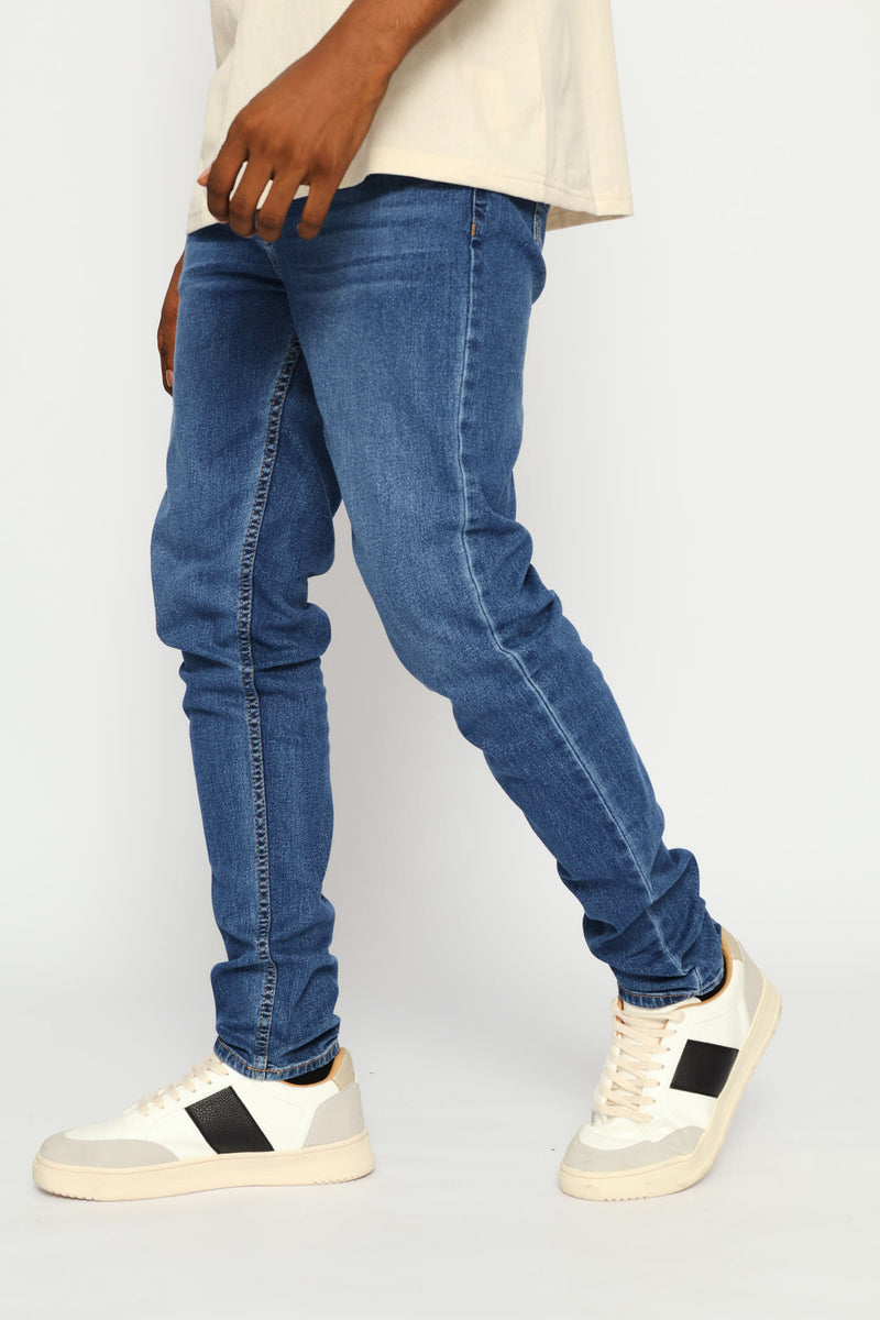 Mid Wash Super Skinny Basic Denim - Mid Wash