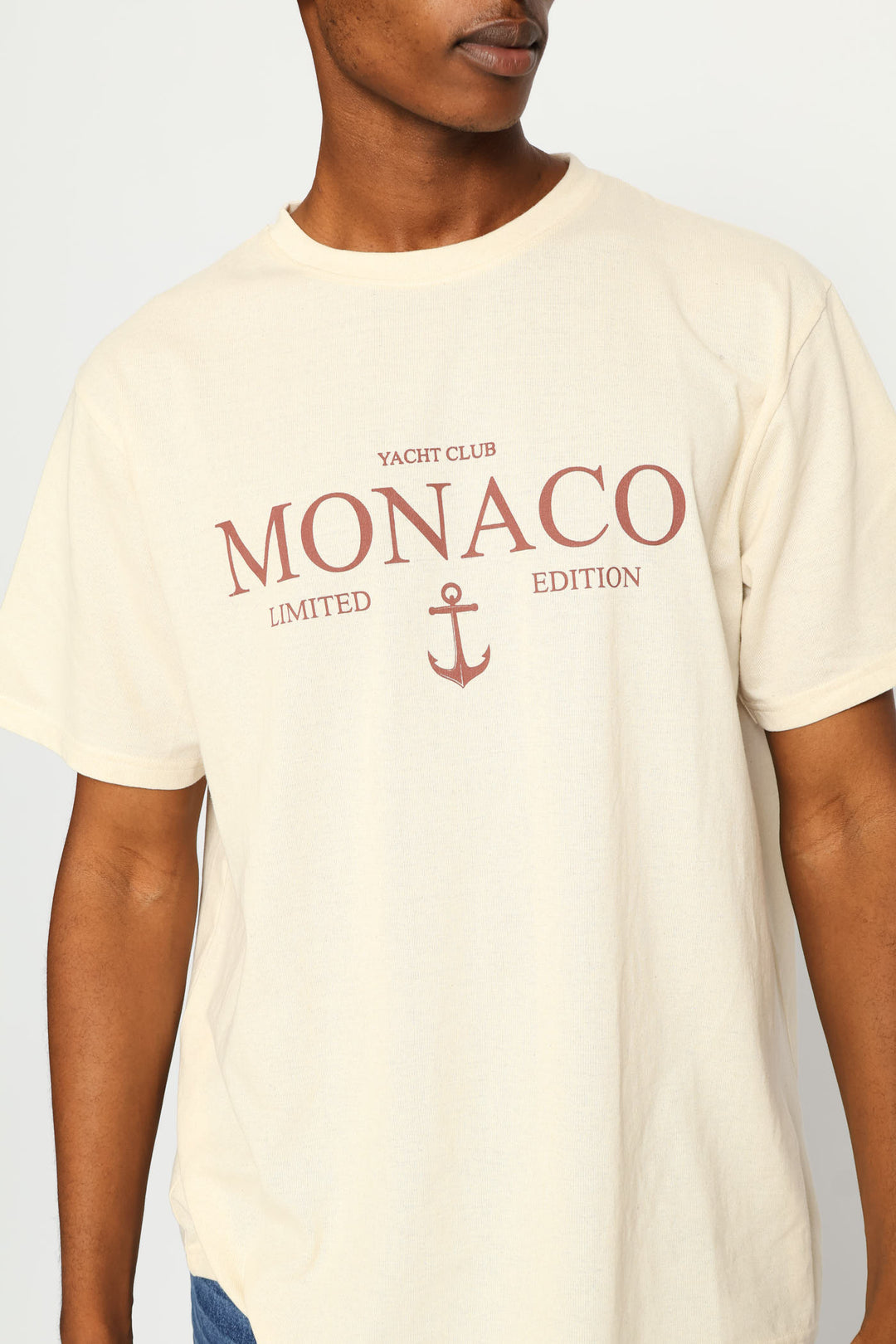 Monaco Basic Print Tee - Ecru