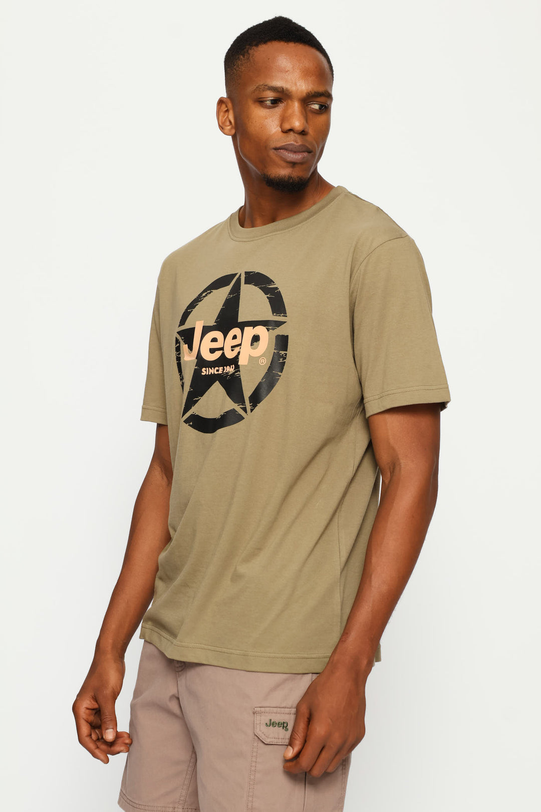 Fashion Graphic Star Tee - Olive