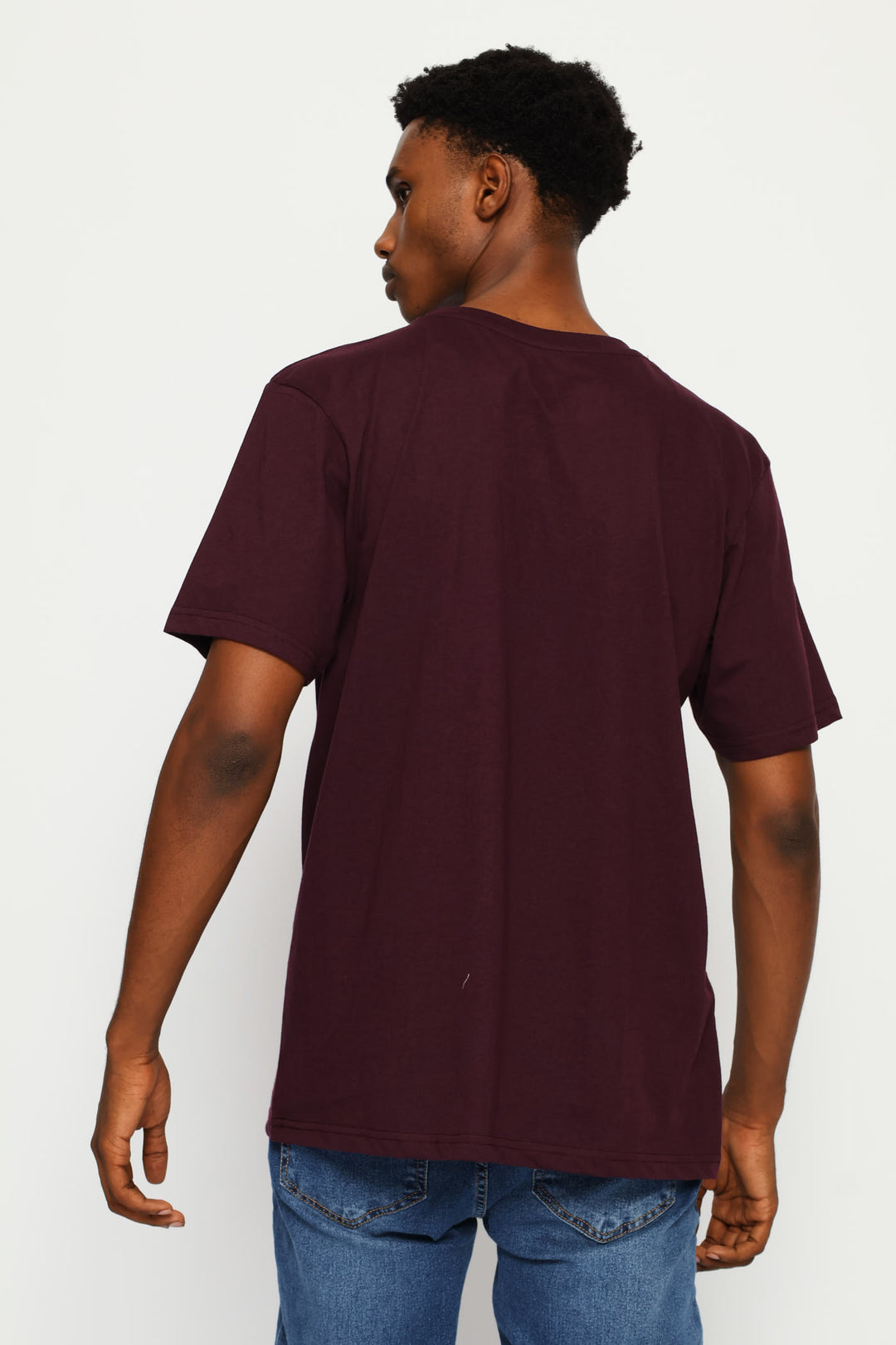 Fig Small Teddy Basic Print Tee - Dark Purple