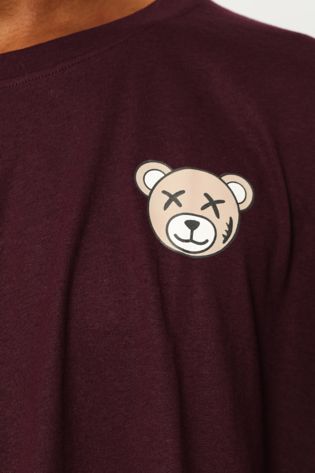Fig Small Teddy Basic Print Tee - Dark Purple