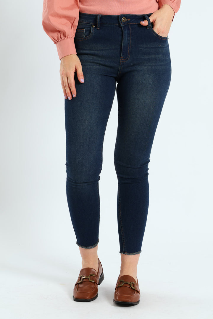 Ankle Grazer Skinny Jean - Tea Stain