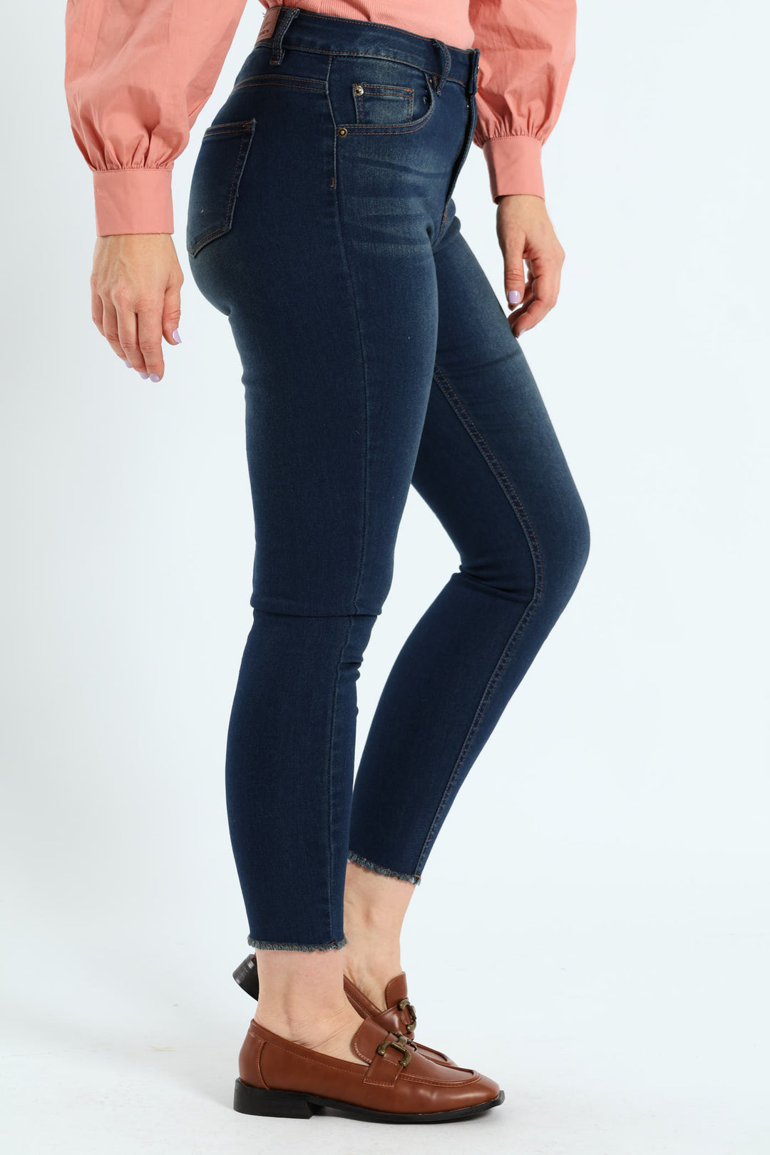 Ankle Grazer Skinny Jean - Tea Stain