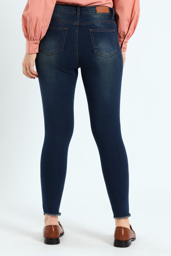 Ankle Grazer Skinny Jean - Tea Stain