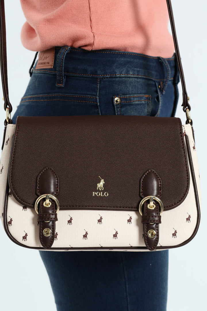 Chalbi Messenger Crossbody Bag - Cream