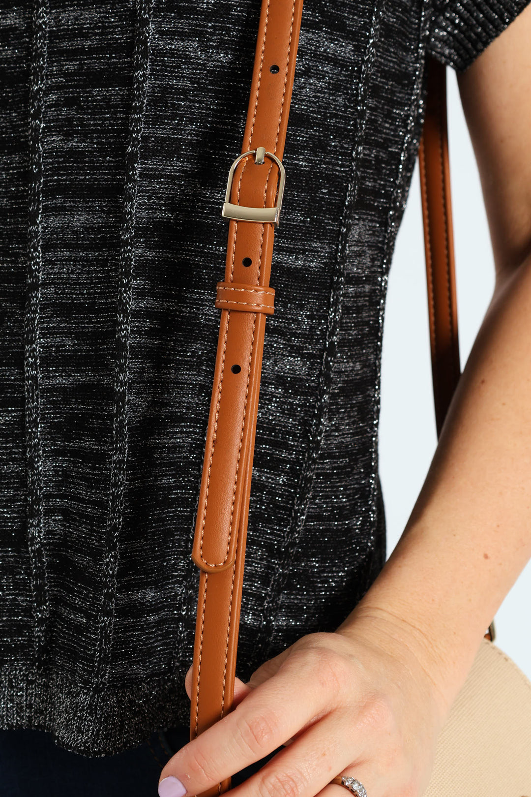 Chalbi Messenger Crossbody Bag - Brown