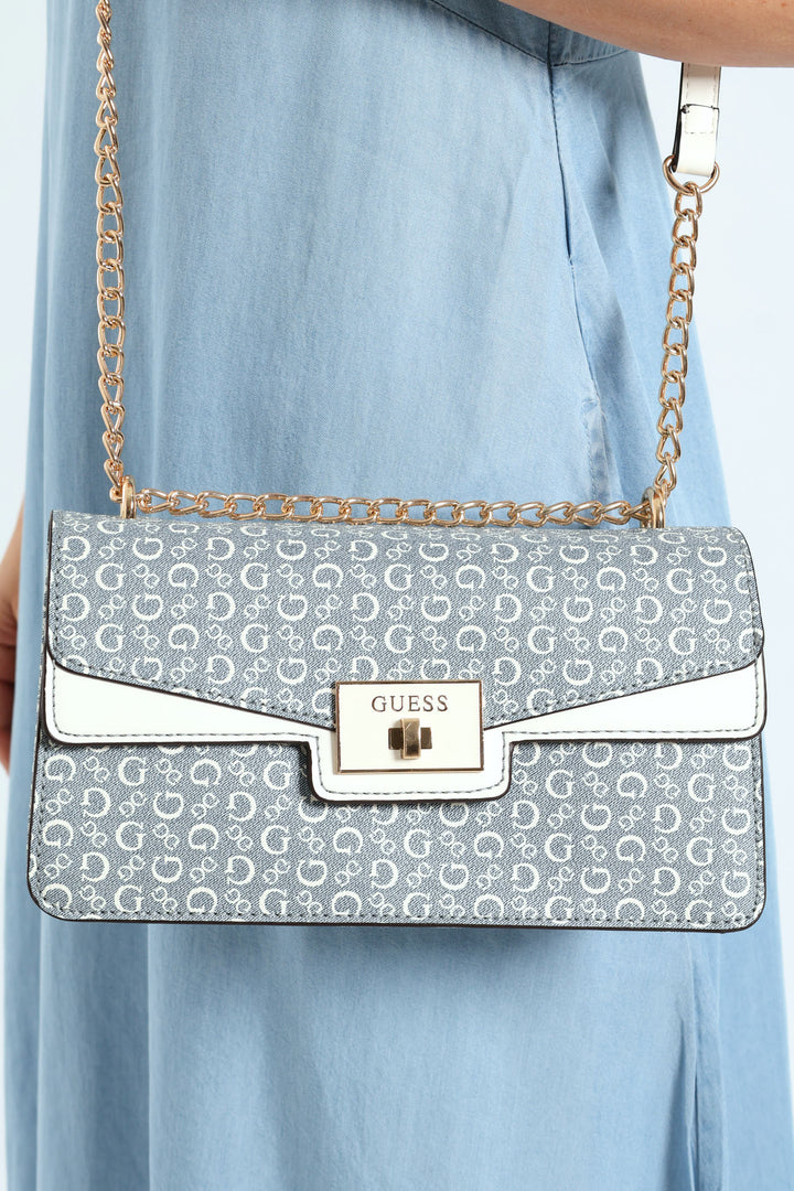 Alysa Convertible Crossbody Flap Bag - Denim