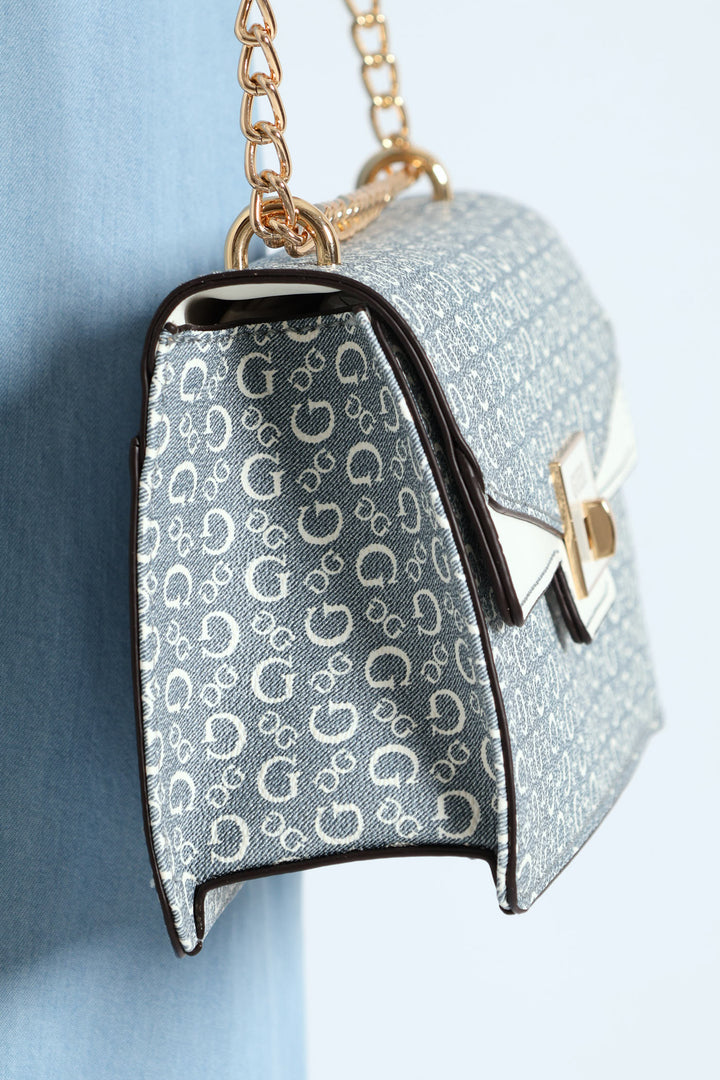 Alysa Convertible Crossbody Flap Bag - Denim