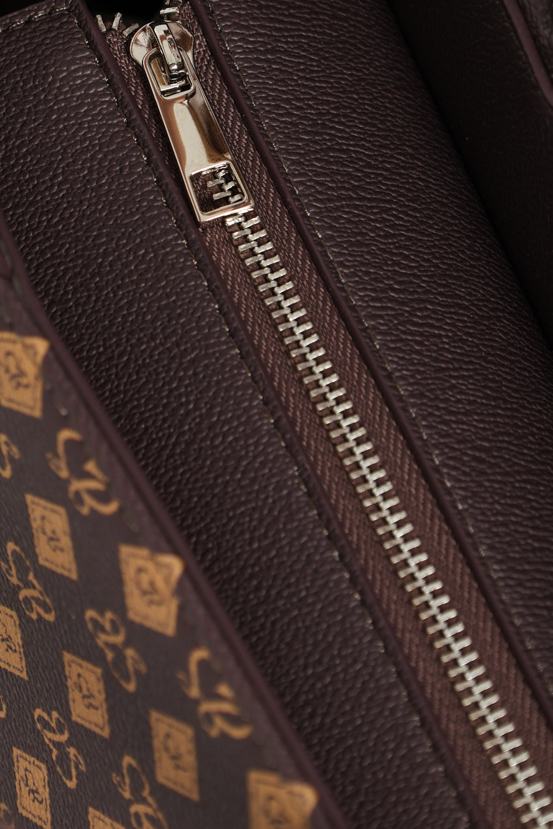 All Over Print Shopper Bag - Brown