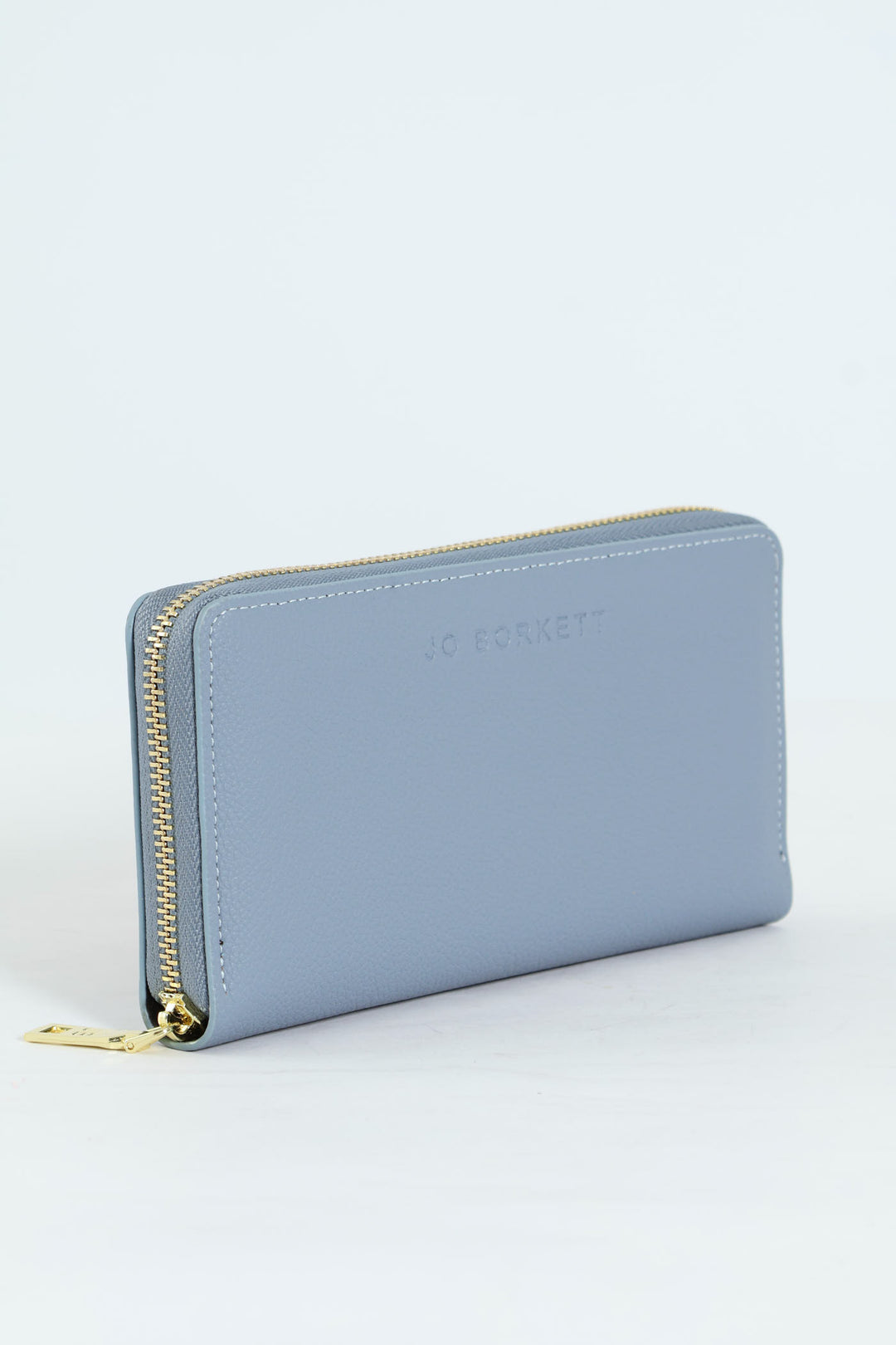 Charlotte Light Text Zip Around Purse - Pale Blue