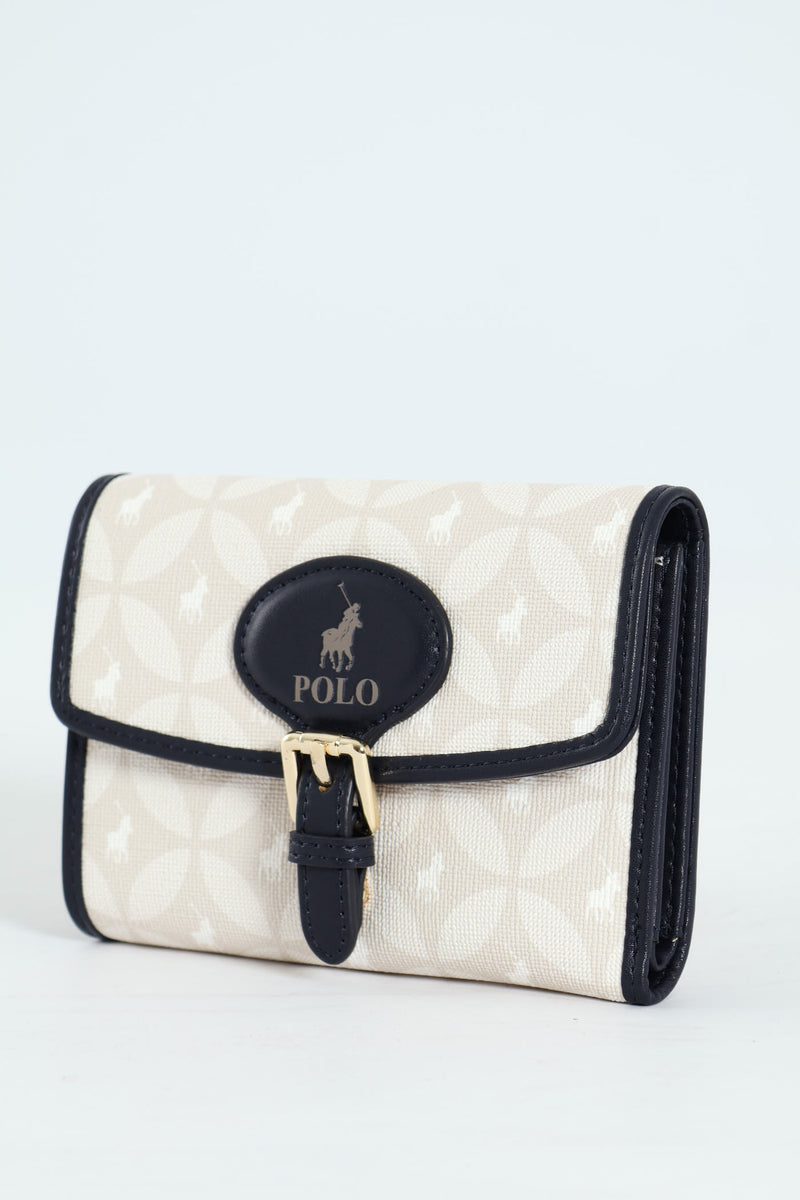 Compact Trifold Purse - Navy