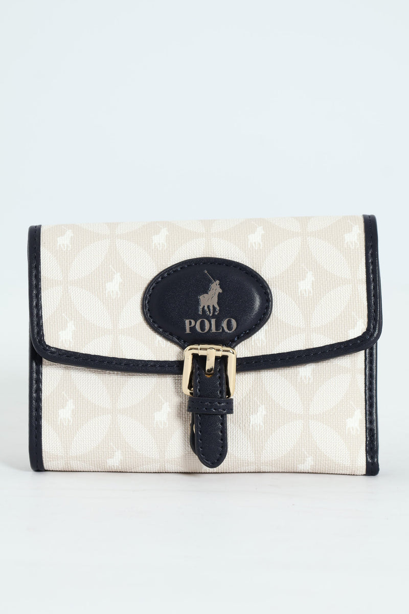 Compact Trifold Purse - Navy