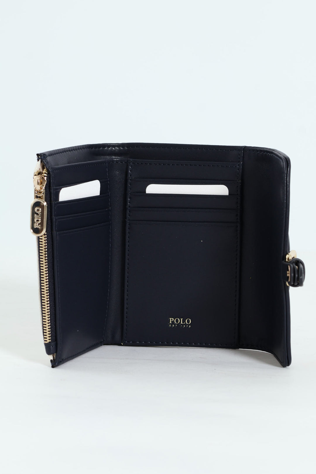 Compact Trifold Purse - Navy