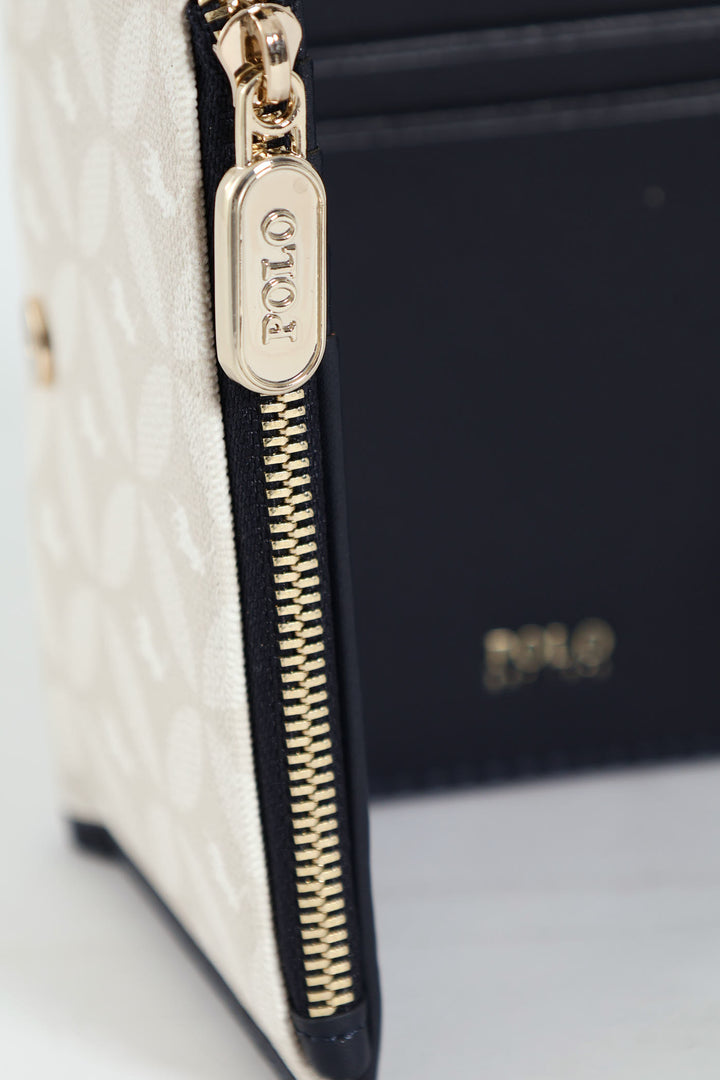 Compact Trifold Purse - Navy