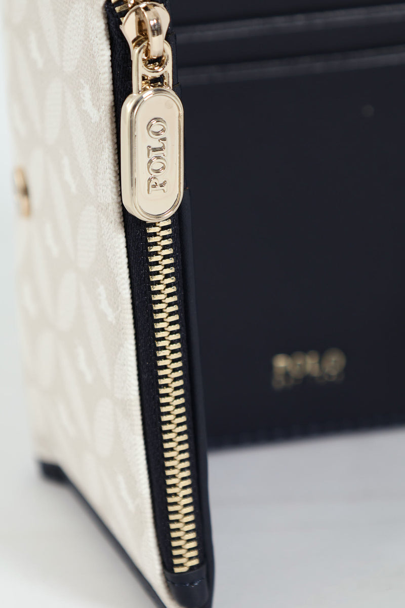 Compact Trifold Purse - Navy