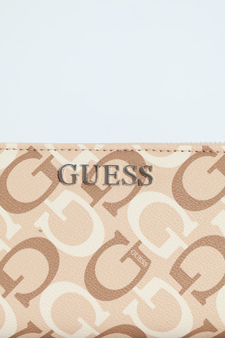 Abbas Large Zip Around Purse - Caramel