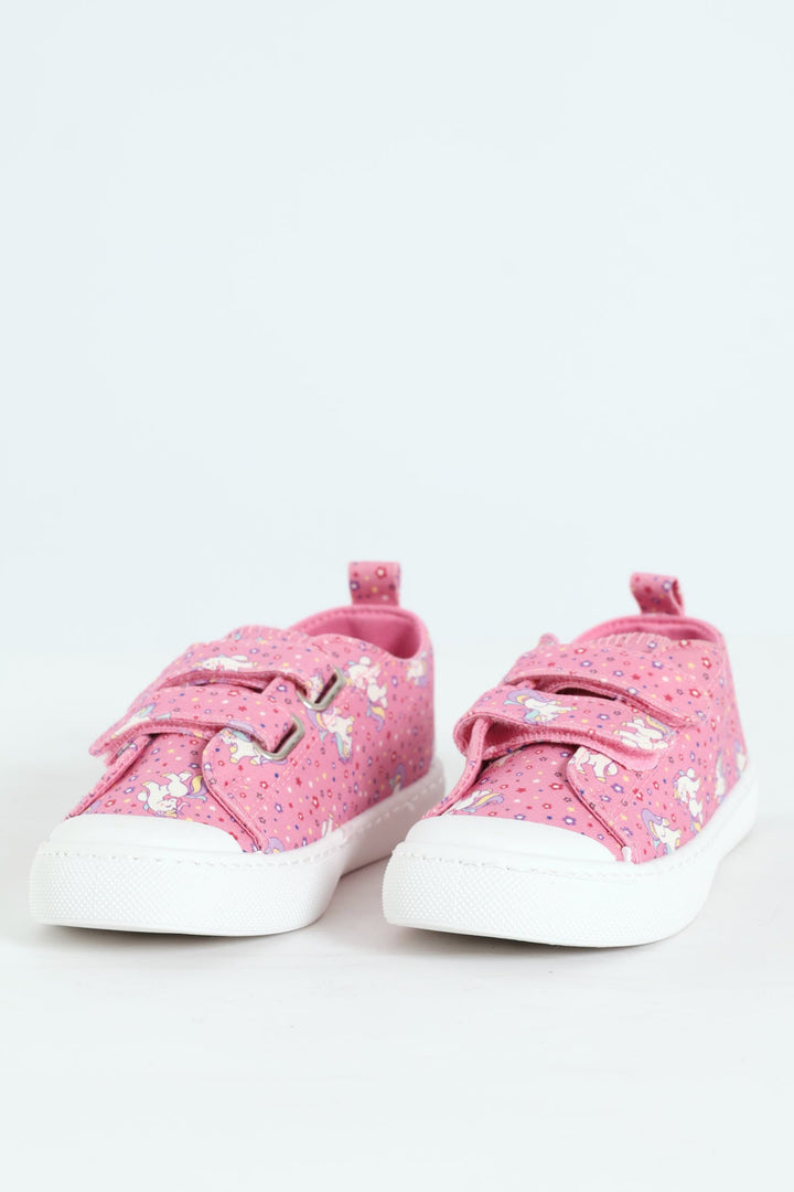 Girls Pink Printed Sneaker - Pink
