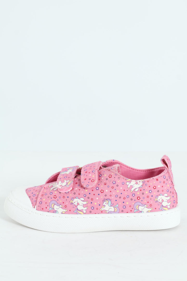 Girls Pink Printed Sneaker - Pink