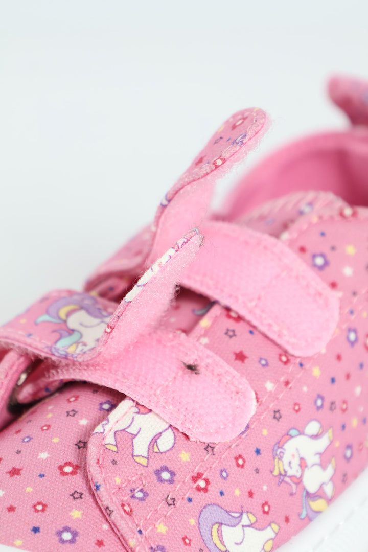 Girls Pink Printed Sneaker - Pink