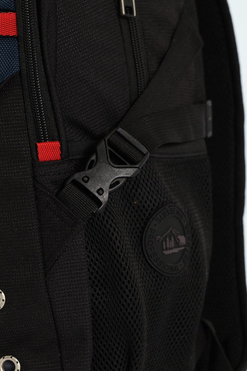 Press Stud Backpack - Black