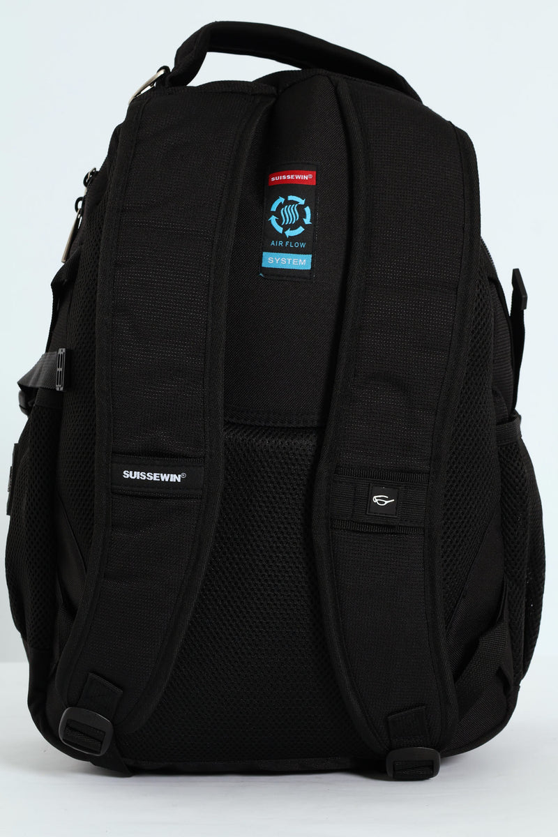 Press Stud Backpack - Black