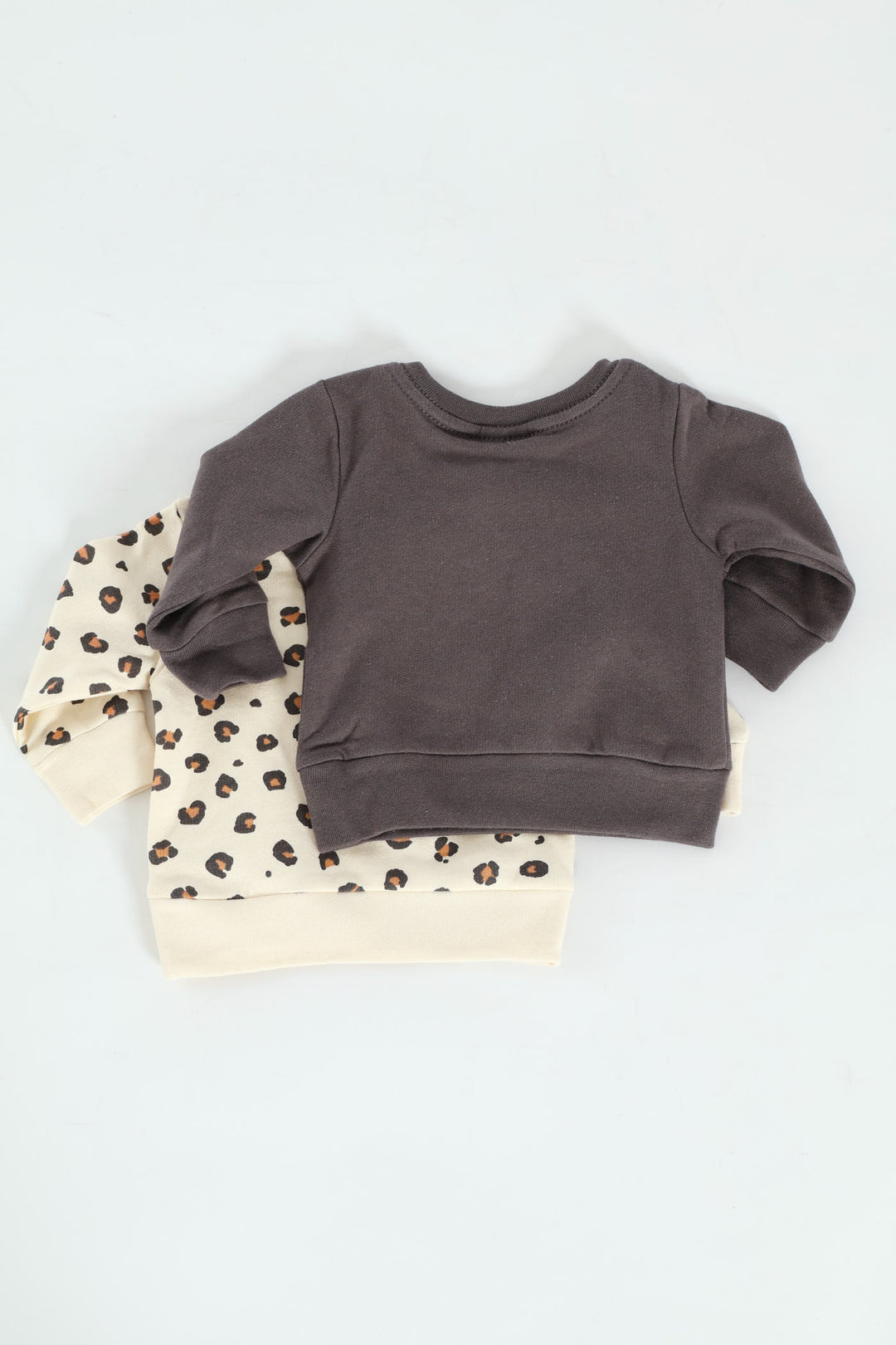 Baby Girls 2 Pack Brushed Fleece Top - Animal Print