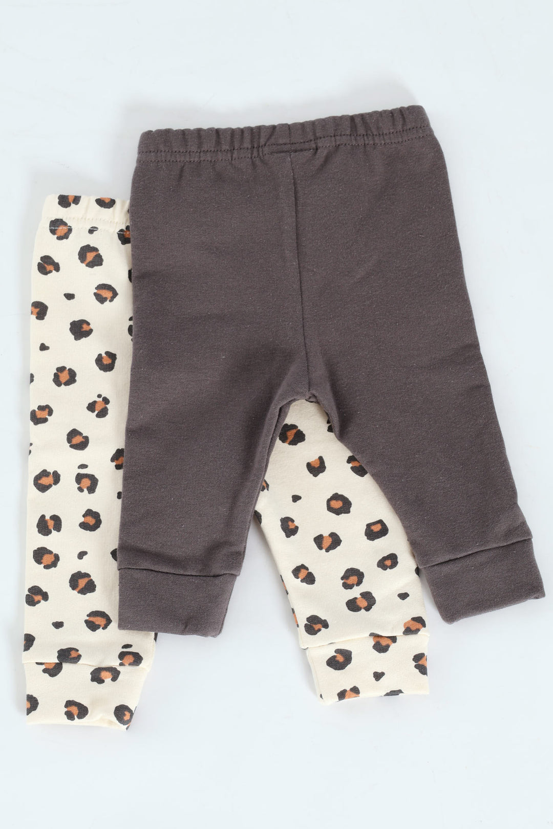Baby Girls 2 Pack Brushed Leggings - Animal Print