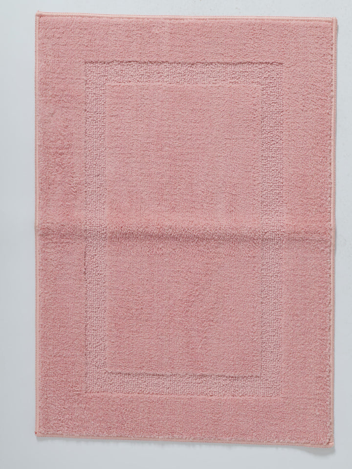 Tufted Border Small Bath Mat 1400GSM - Pink