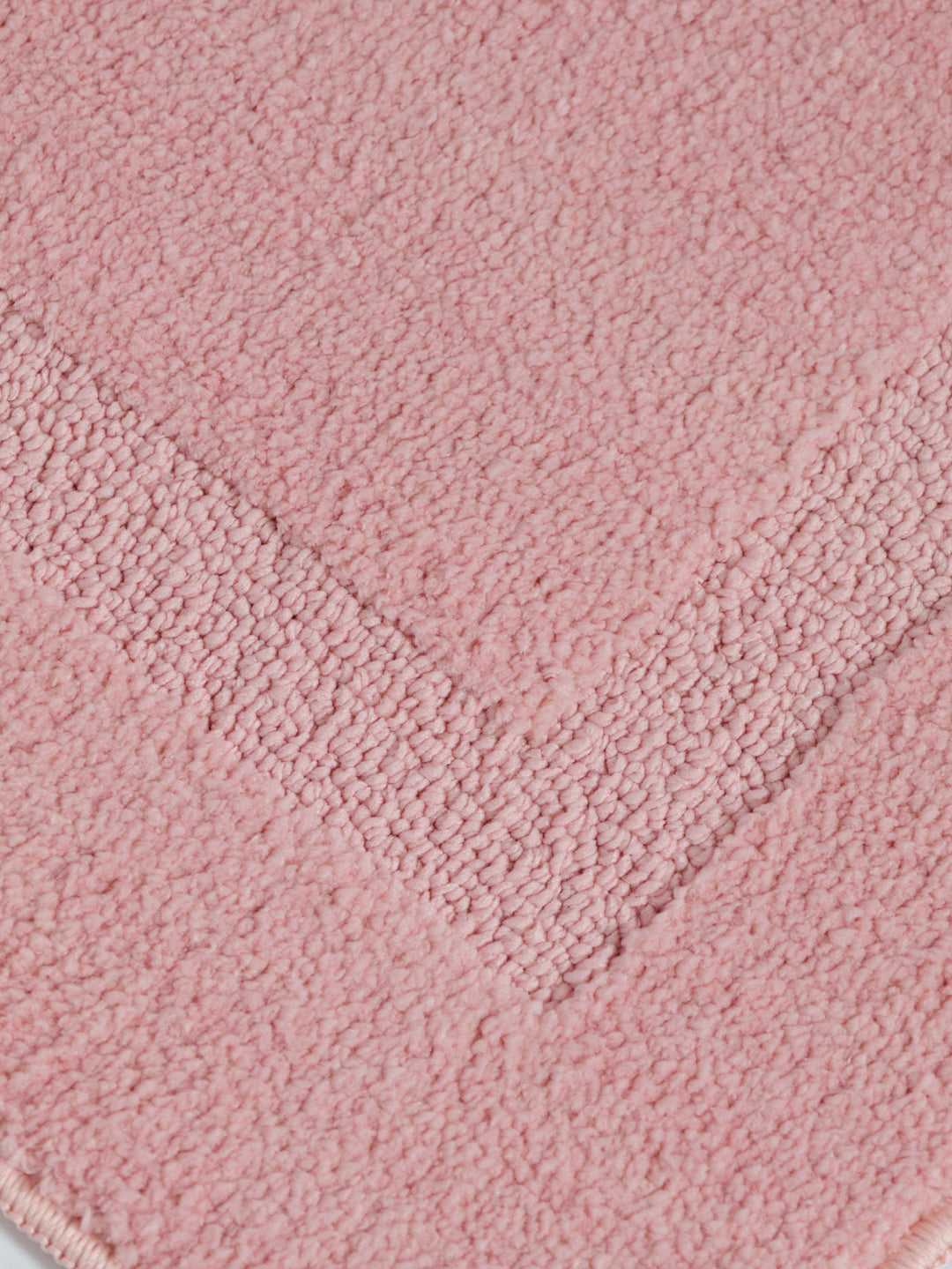 Tufted Border Small Bath Mat 1400GSM - Pink