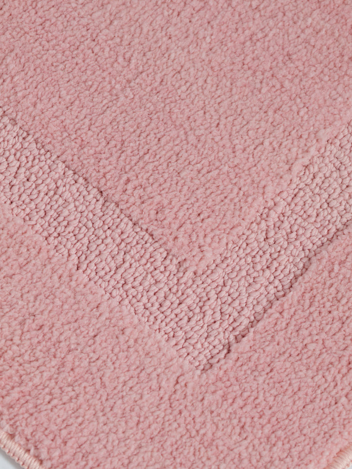 Tufted Border Small Bath Mat 1400GSM - Pink