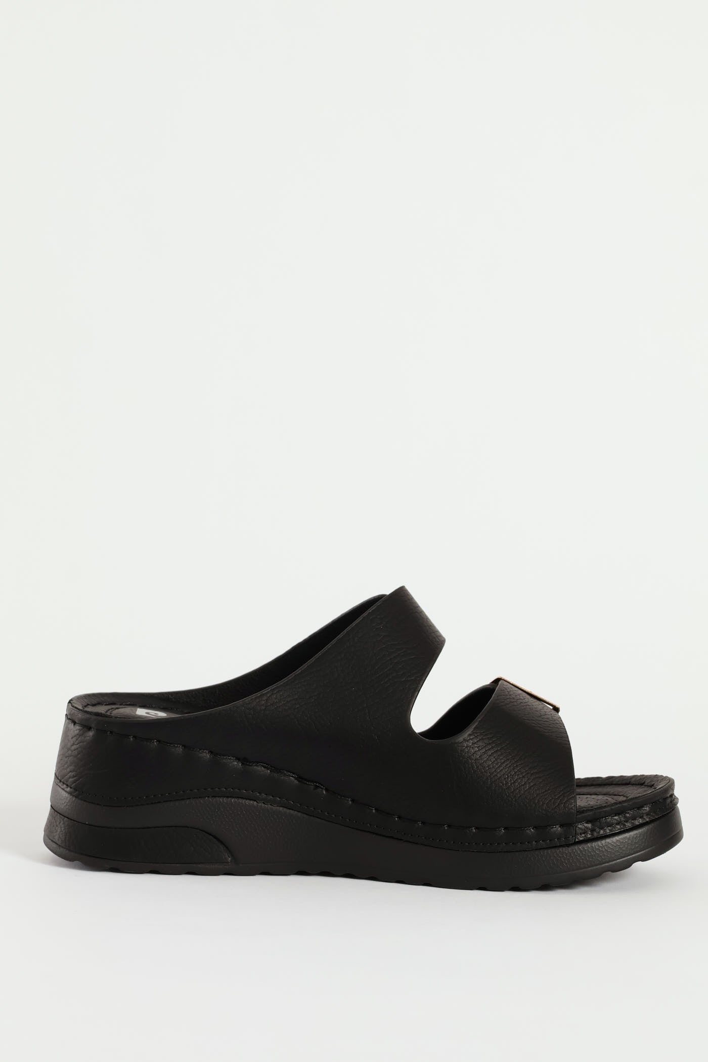 Ladies Platform Open Toe Sandal - Black – Edgars