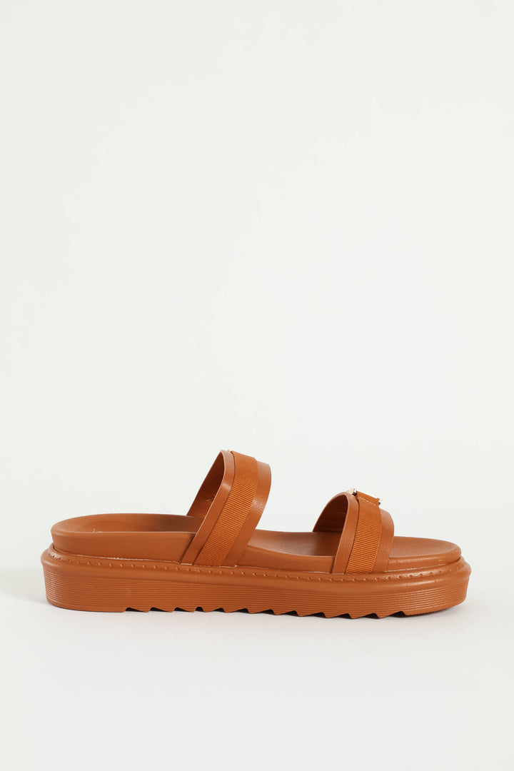 2 Strap Sandal - Tan
