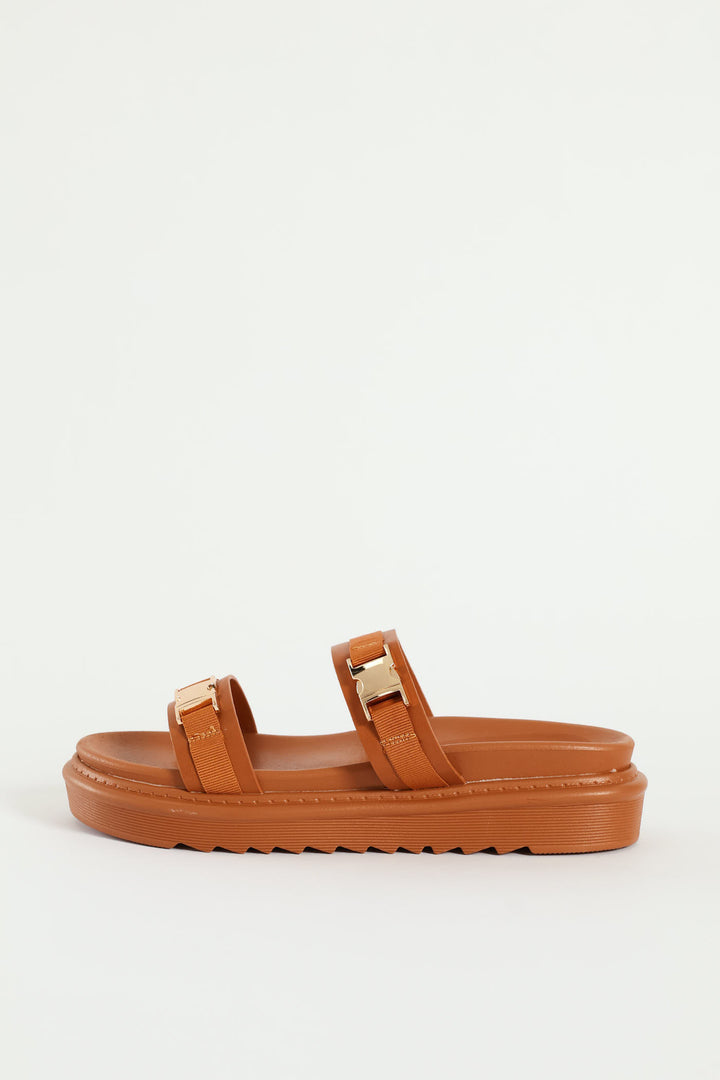 2 Strap Sandal - Tan