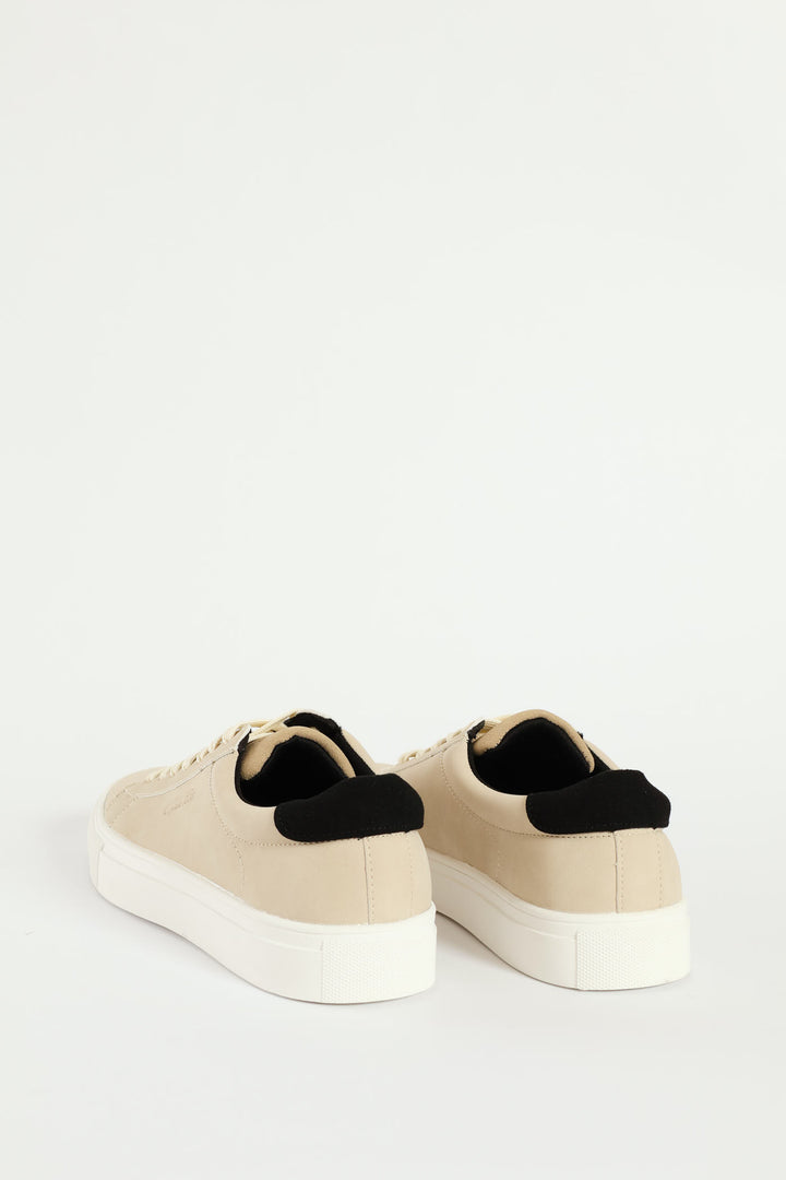 Atlas Plain Lace Up Sneaker - Stone