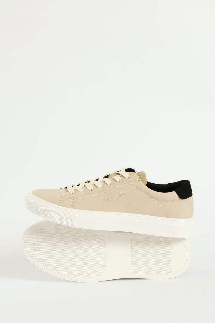 Atlas Plain Lace Up Sneaker - Stone