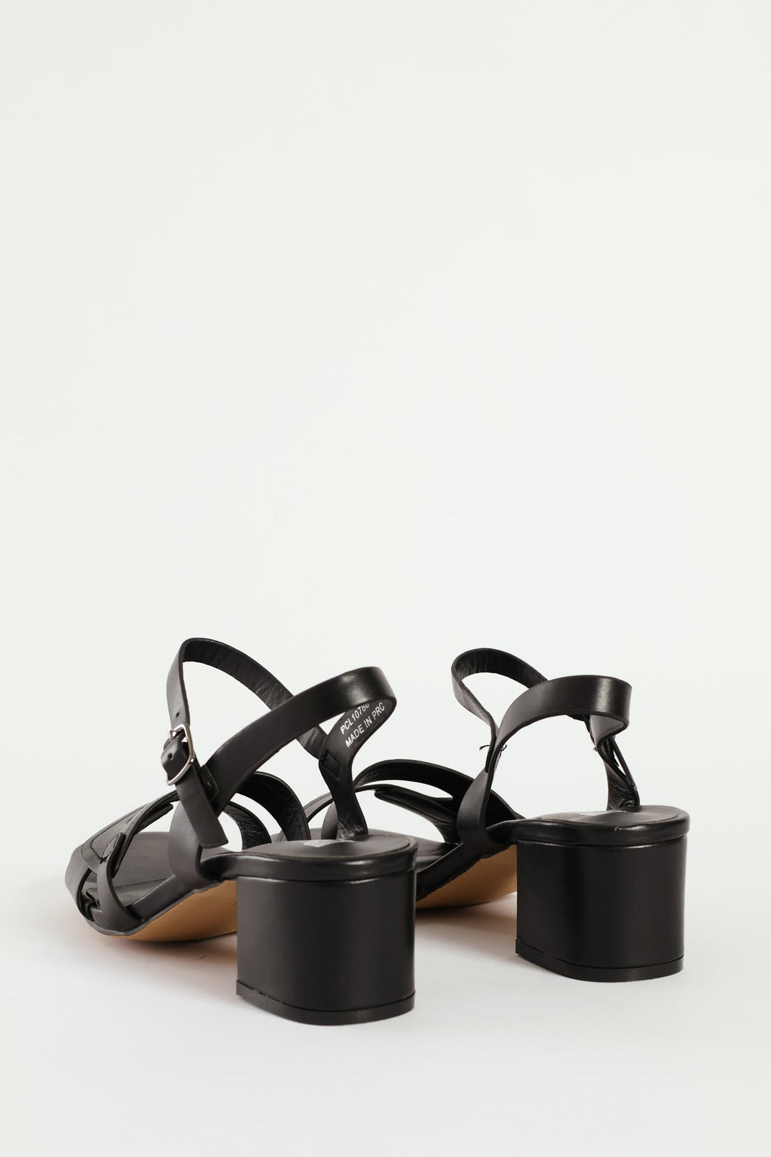 Strappy Block Heel - Black