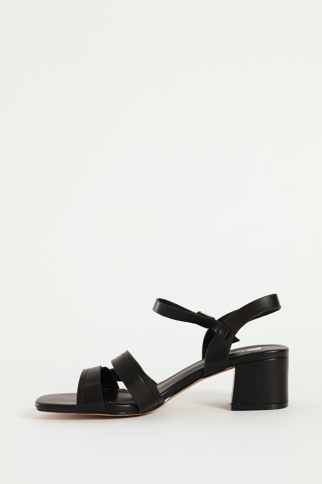 Strappy Block Heel - Black