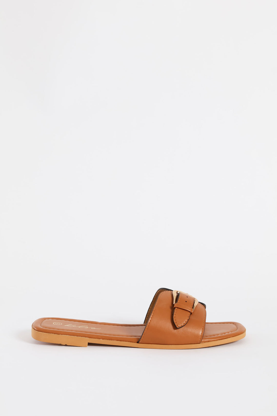 Diamond Shape Buckle Detail Sandal - Tan