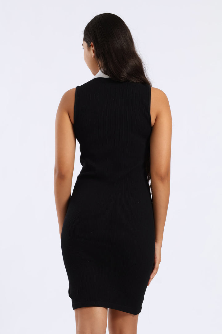 Girls Seamless Golfer Dress - Black