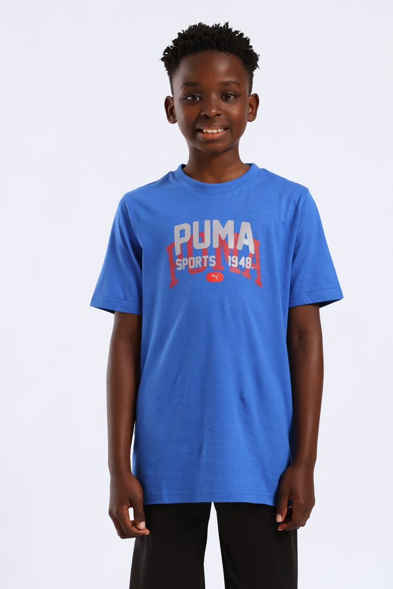Boys Varsity Print Tee - Blue