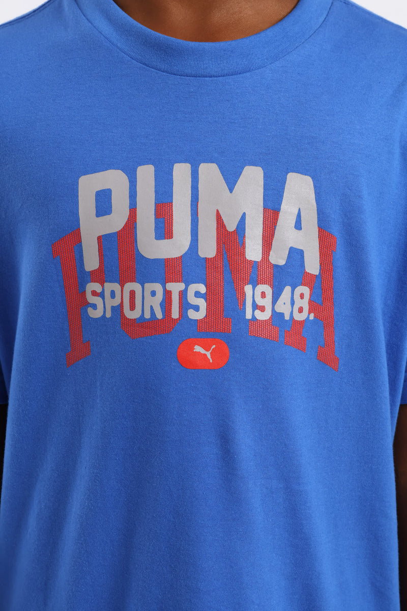 Boys Varsity Print Tee - Blue